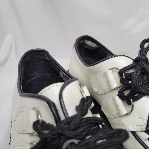 Demonia black & white contrast platform oxfords - Picture 10 of 16